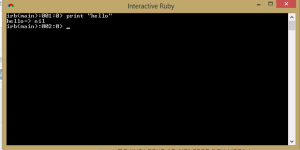 1.4 Khởi động Ruby 